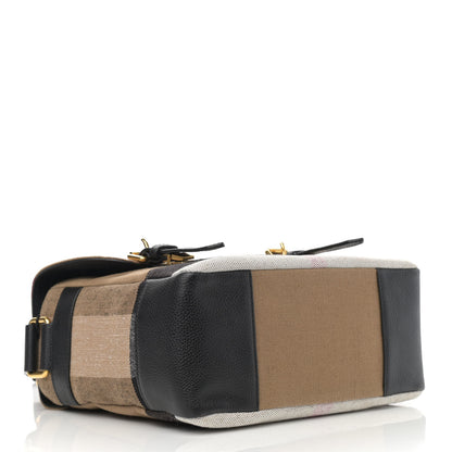 Burberry Canvas Mega Check Small Baildon Messenger Bag Black 3 of 10