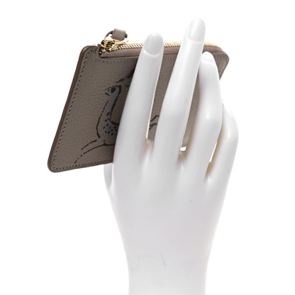 Loewe X Bernard Leach Soft Calfskin Deer Print Coin Card Holder Sand Blue Iceberg 2 of 9