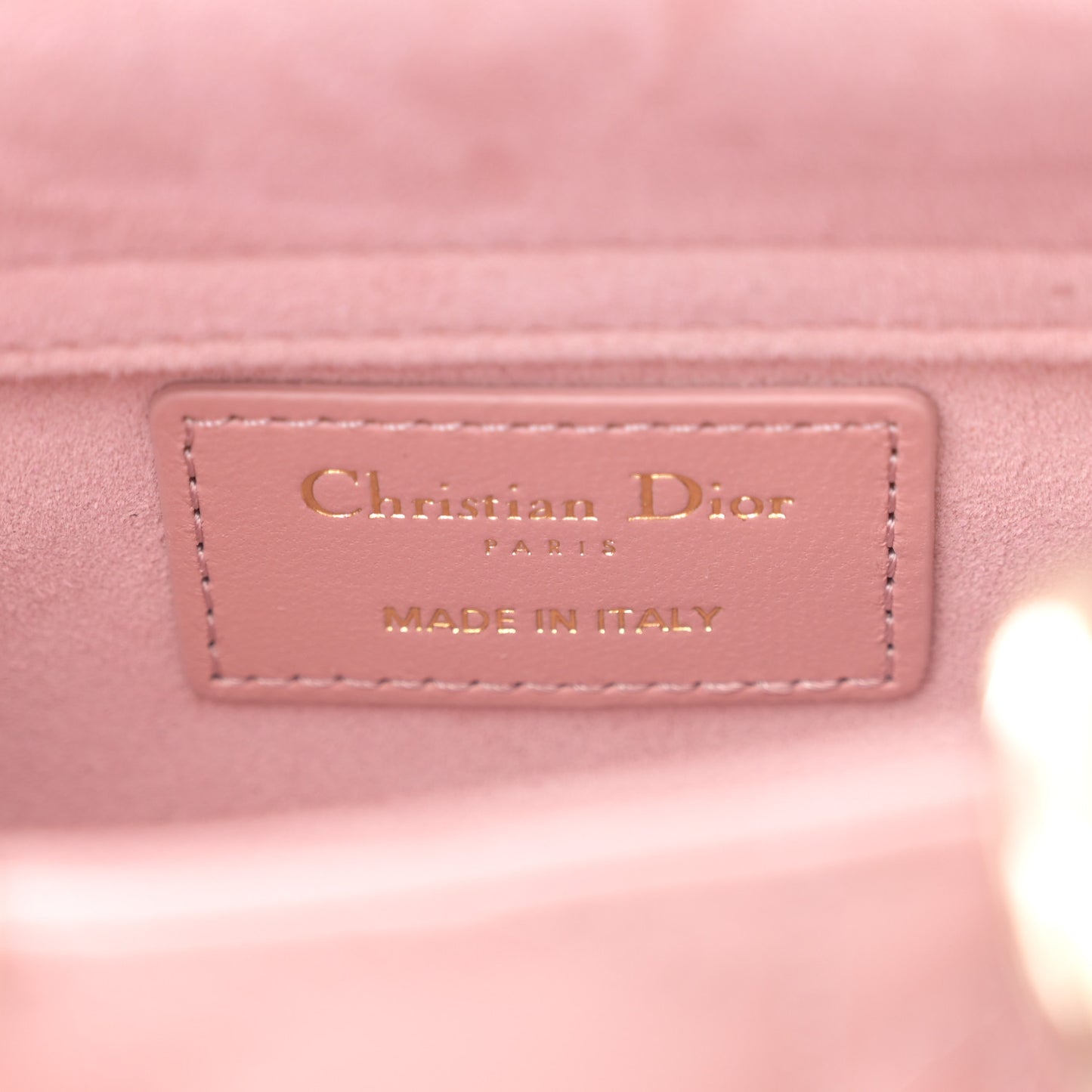 Lambskin Cannage Micro Lady D-Joy Rose De Vents