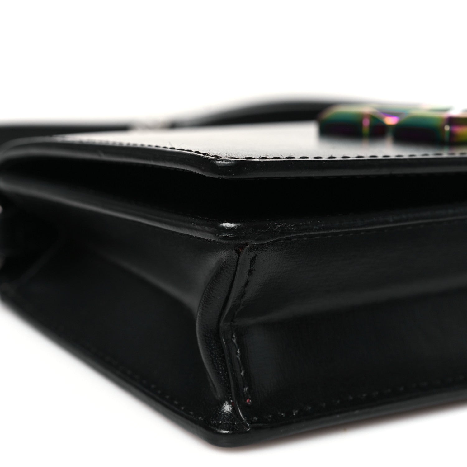 Off-White Calfskin Jitney 0.5 Crossbody Bag Black 8 of 10