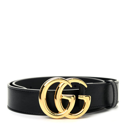 Gucci Plutone Calfskin Double G 30mm Belt 70 28 Black 1 of 5