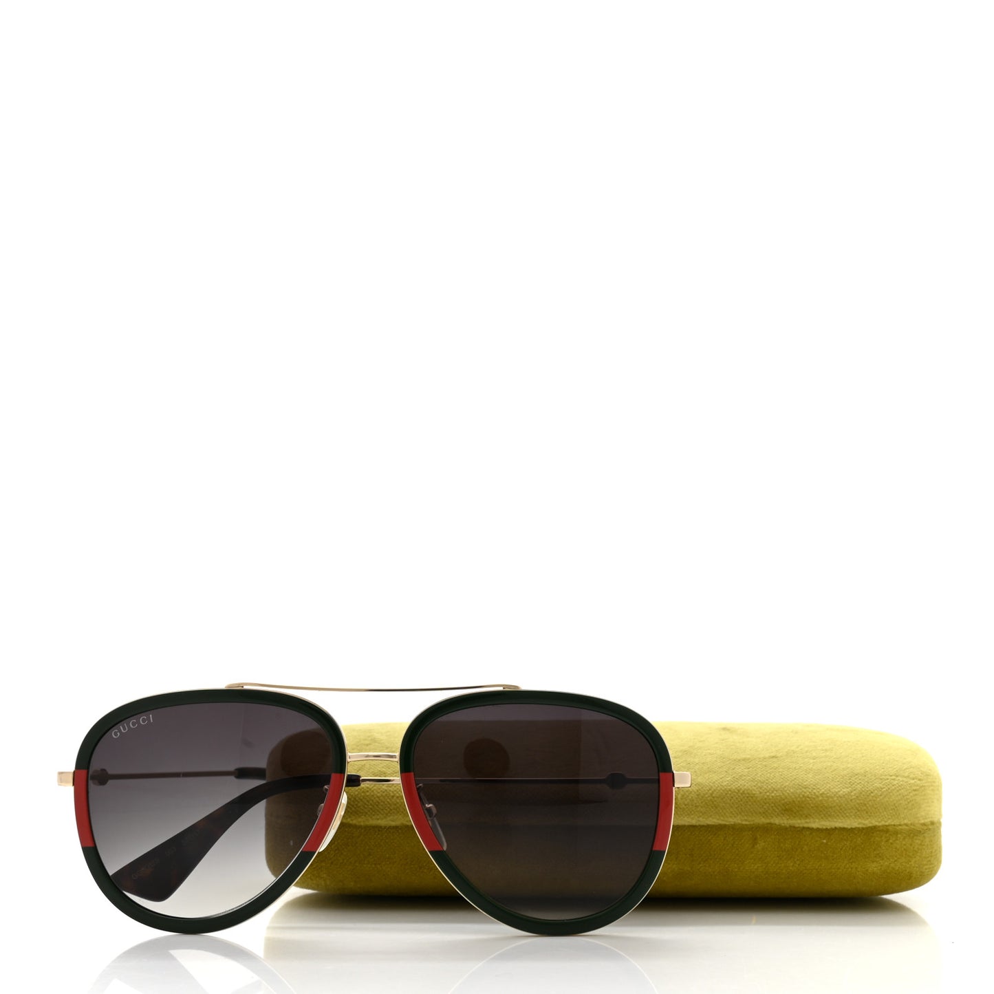 Web Aviator Sunglasses GG0062S Green Red