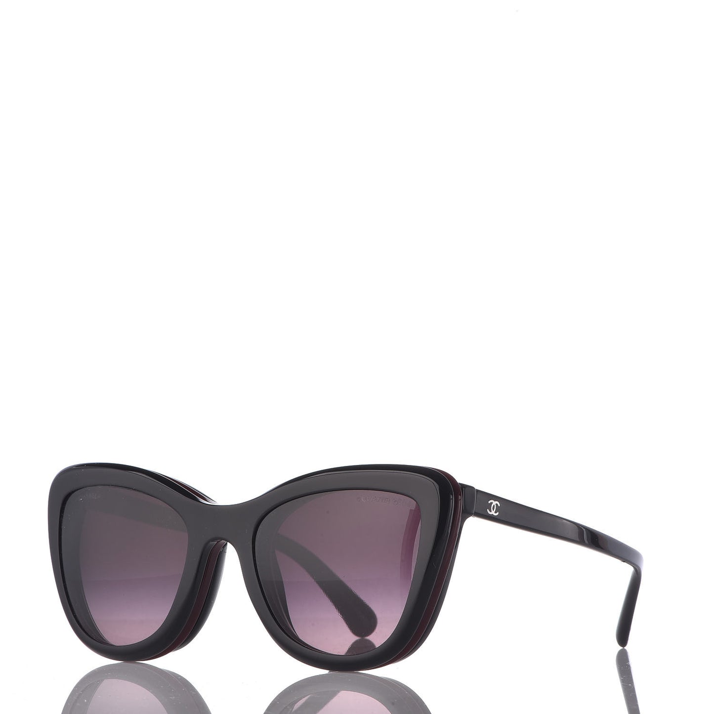 Clip On Sunglasses 5393 Black Burgundy