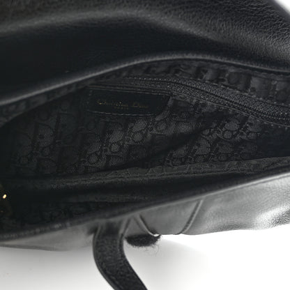 Christian Dior Shiny Goatskin Saddle Bag Black 4 of 9