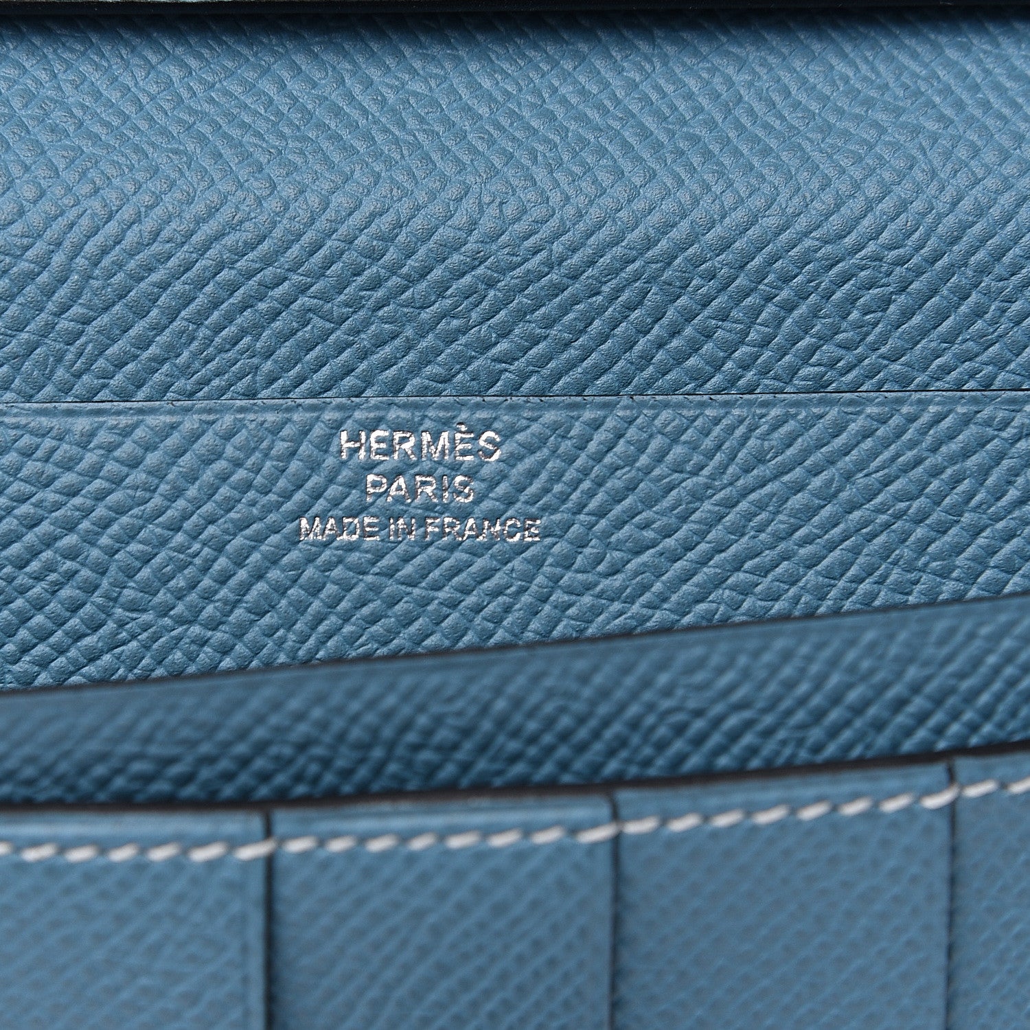 Hermes Epsom Bearn Gusset Wallet Blue Jean 5 of 6