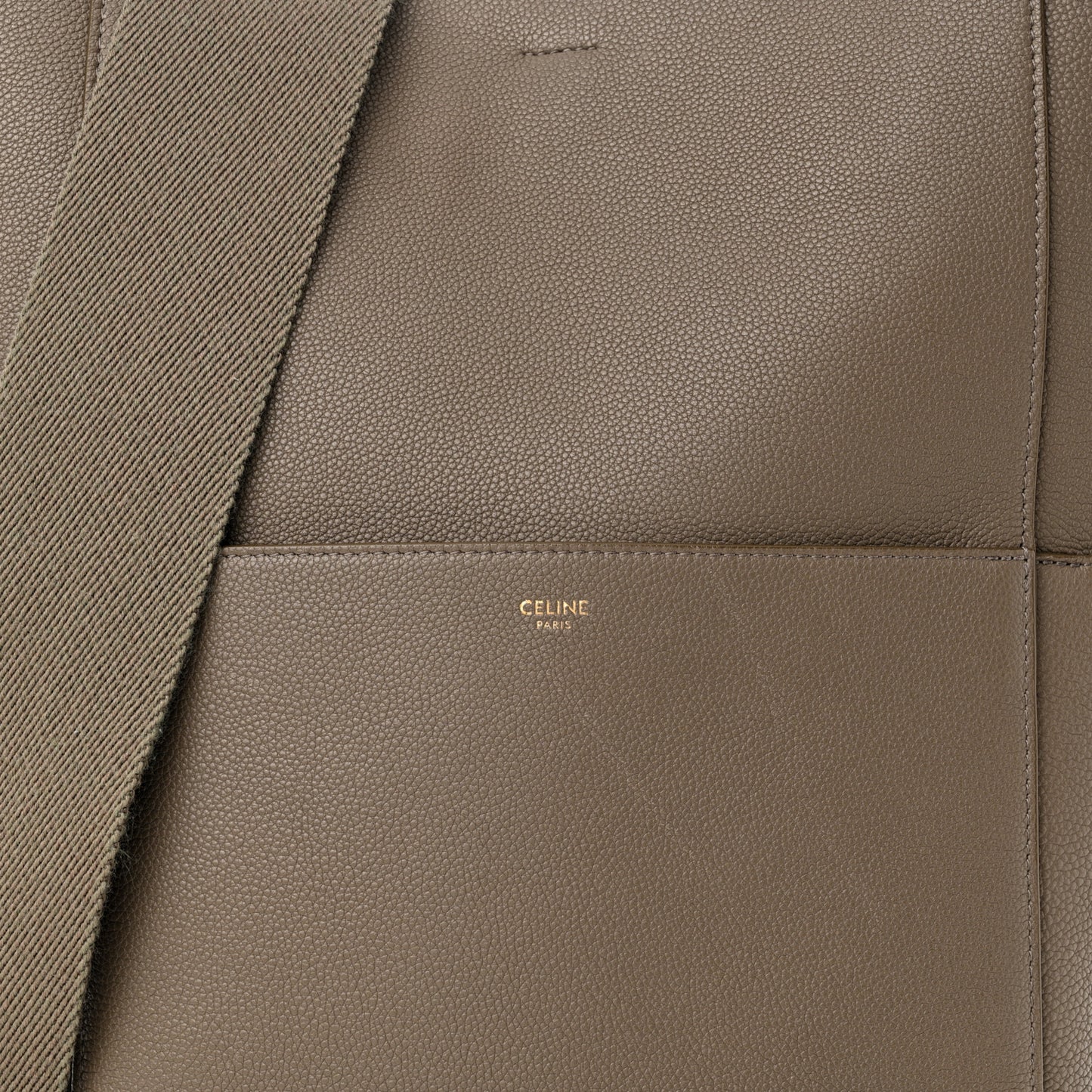 Soft Grained Calfskin Sangle Bucket Bag Taupe