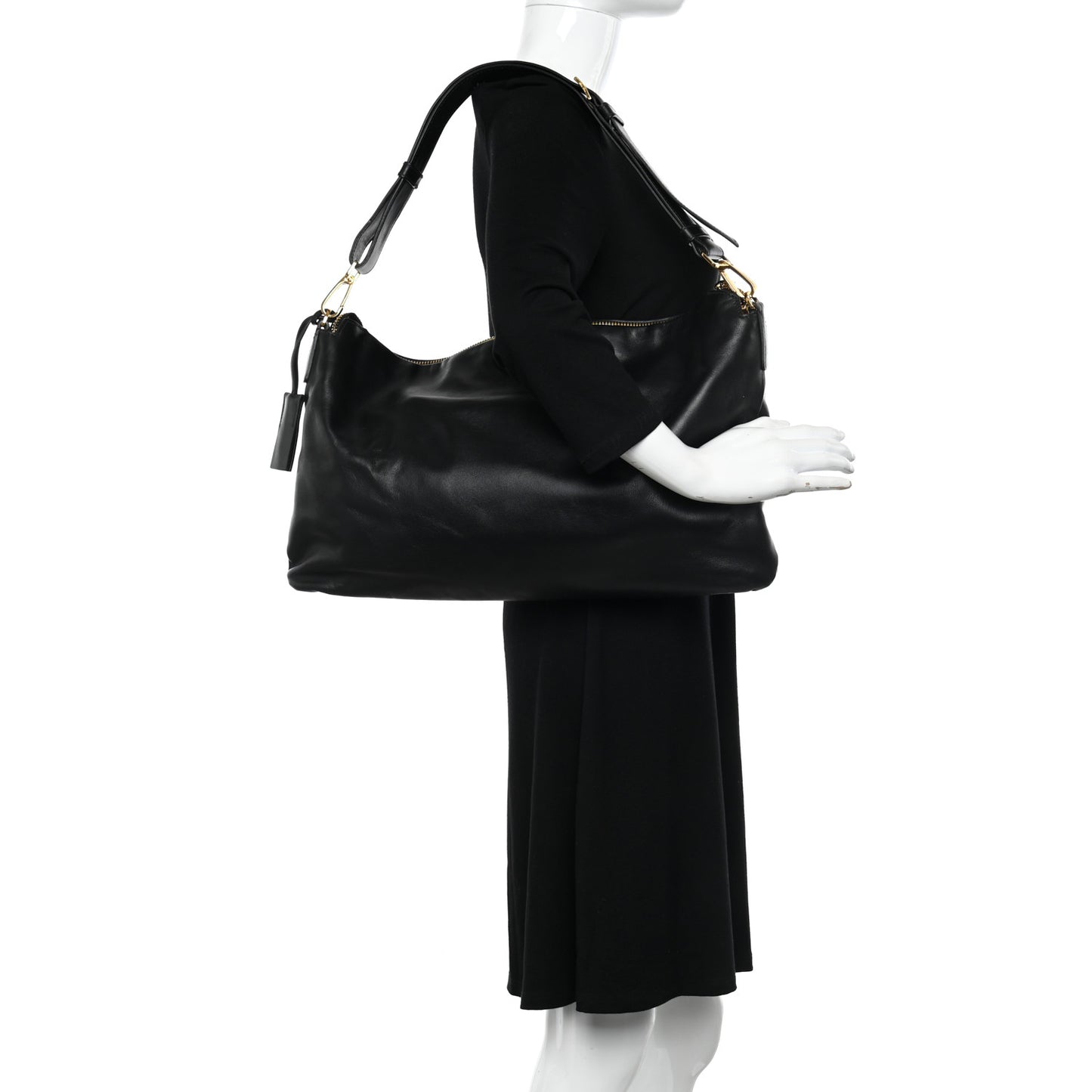 Soft Calf Cloud Hobo Black