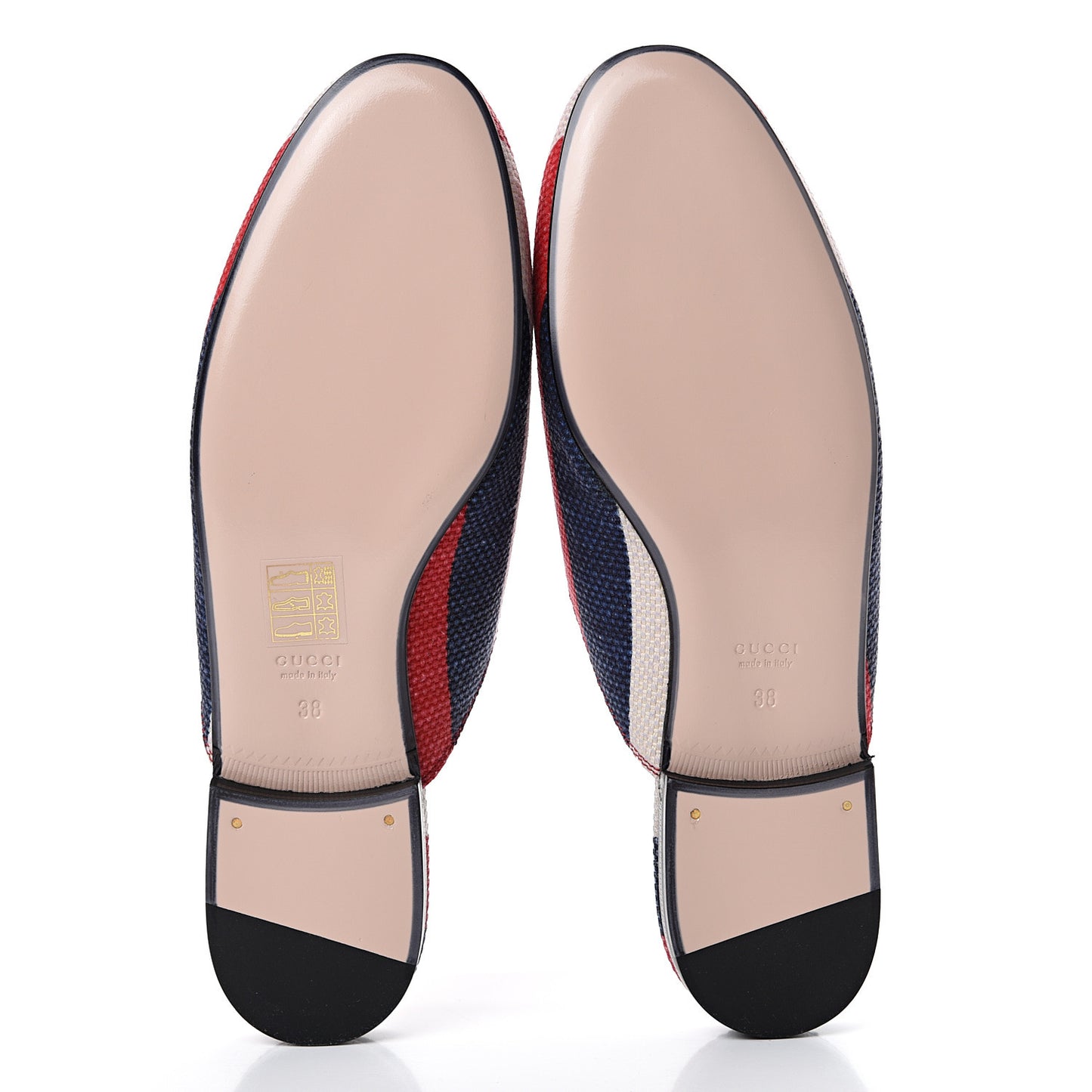 Canvas Sylvie Stripe Womens Princetown Slippers 38 Mystic White Hibiscus Red Maritime