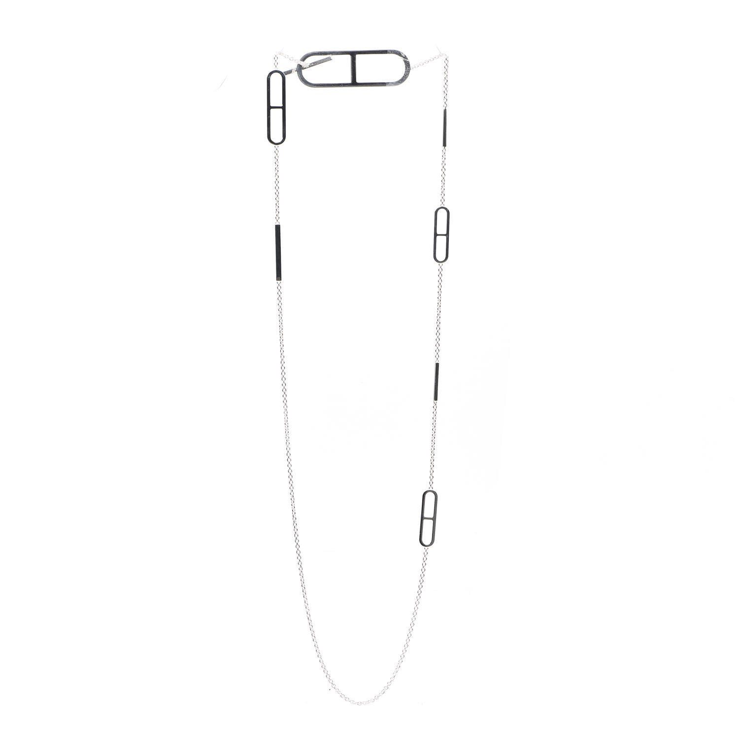 Hermes Sterling Silver Ever Chaine d'Ancre Long Necklace 2 of 5