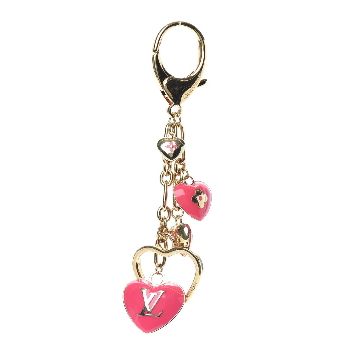 Louis Vuitton Coeurs Heart Bag Charm Key Holder Pink 1 of 3