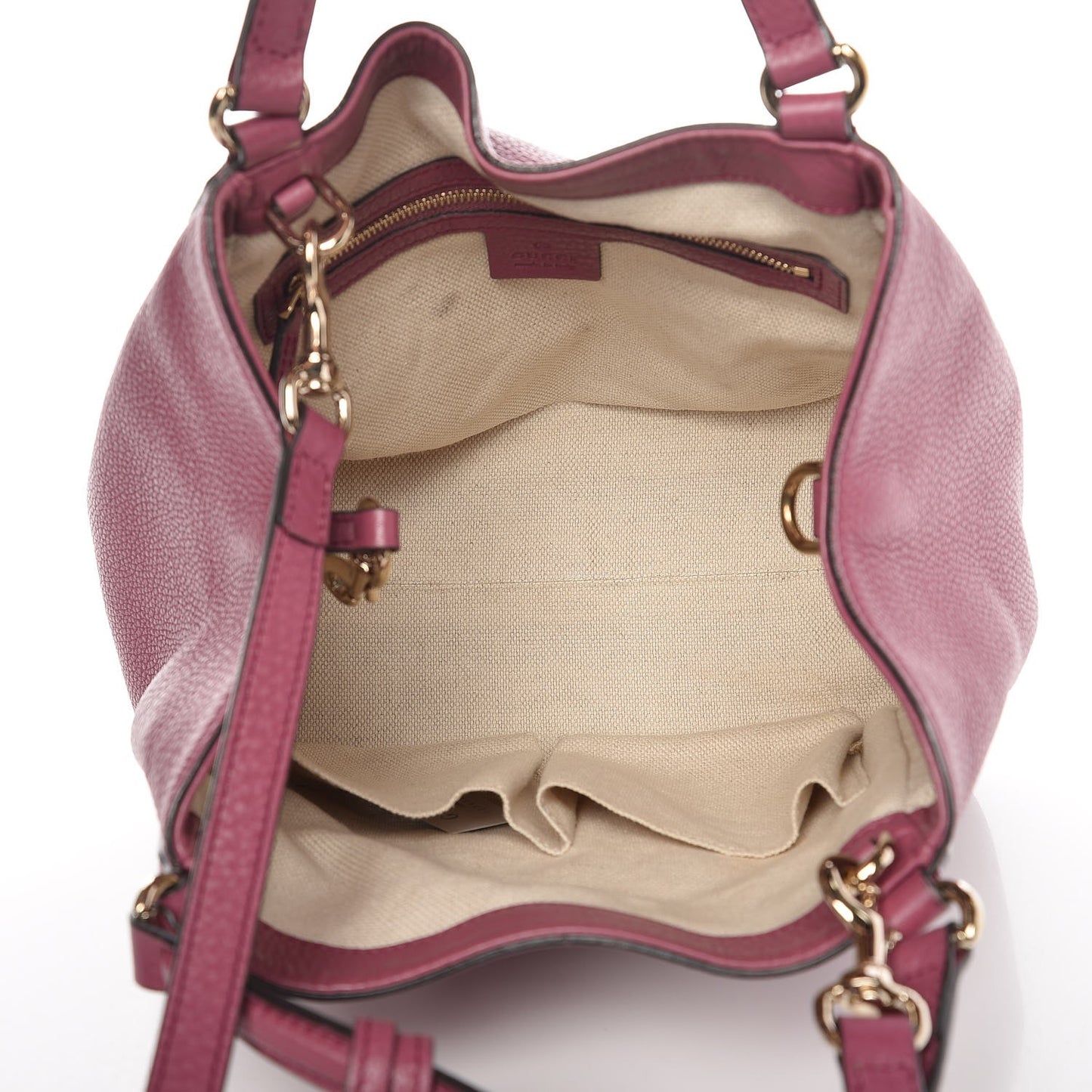 Pebbled Calfskin Small Soho Shoulder Bag Peonia Flower