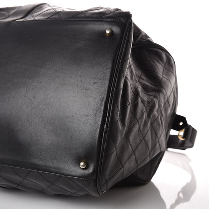 Chanel Calfskin Stitched Duffel Bag Black 11 of 12