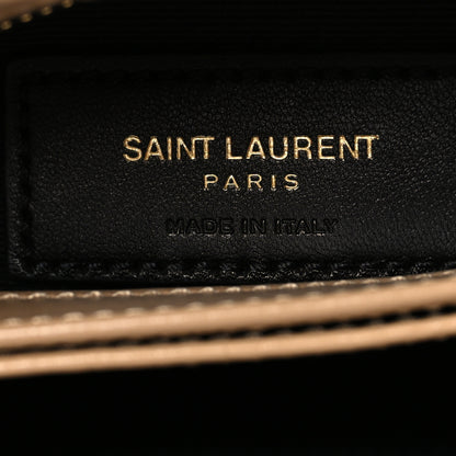 Saint Laurent Calfskin Y Quilted Monogram Toy Loulou Crossbody Bag Dark Beige 6 of 10