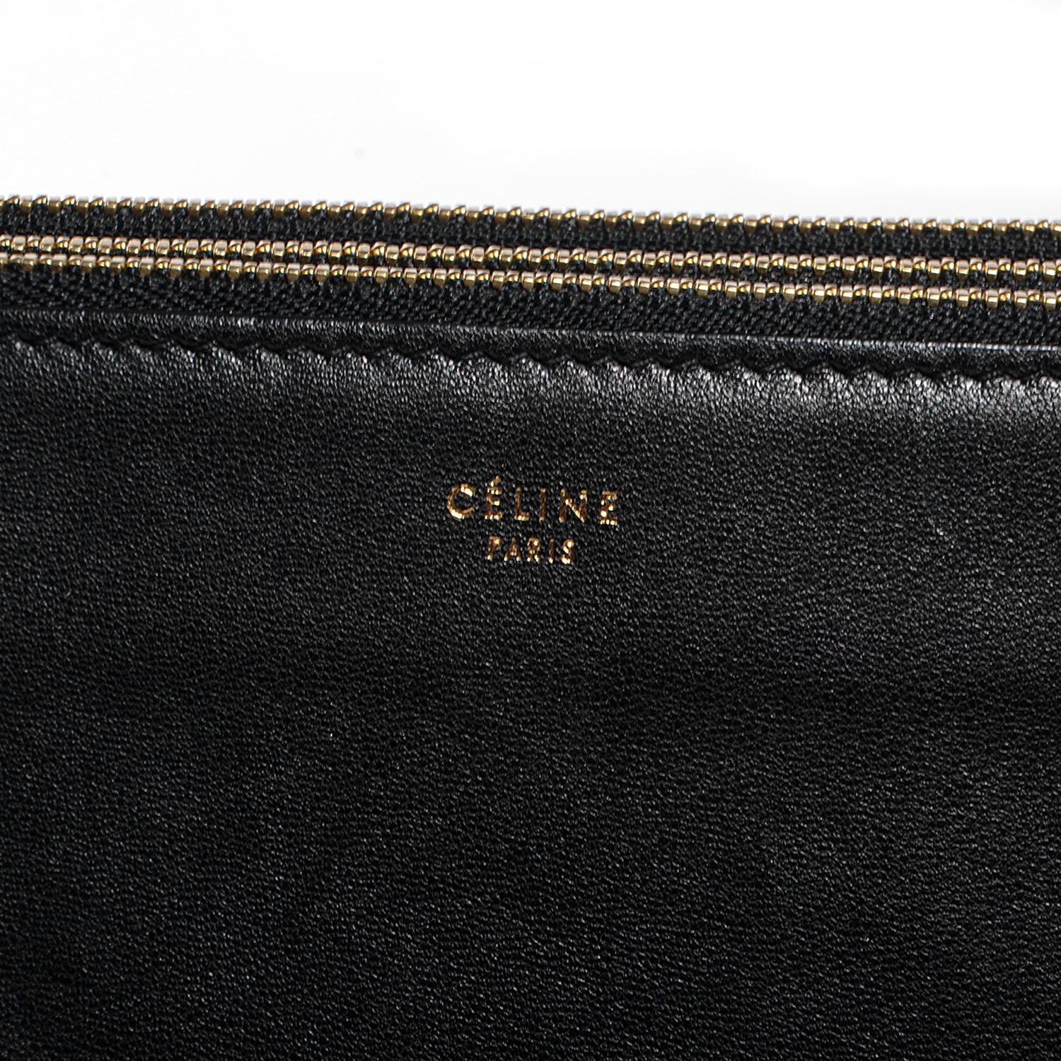 Celine Lambskin Large Trio Crossbody Bag Black 8 of 8