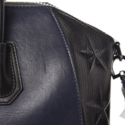 Givenchy Smooth Calfskin Star Embossed Medium Antigona Black Blue 8 of 14