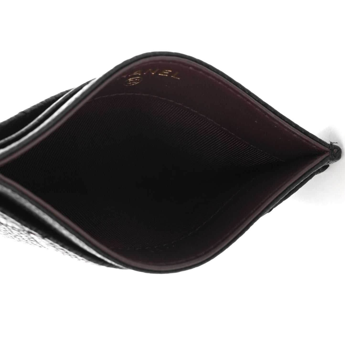 Caviar Quilted Card Holder Black