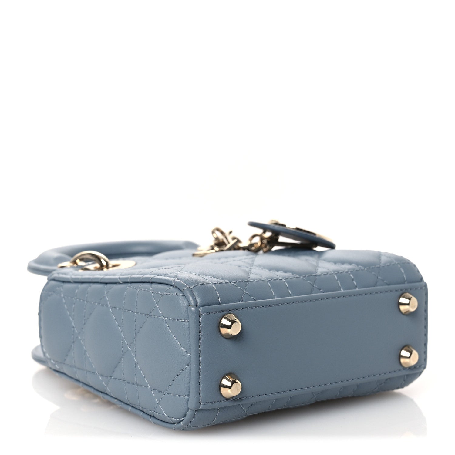 Christian Dior Lambskin Cannage Micro Lady Dior Cloud Blue 4 of 10