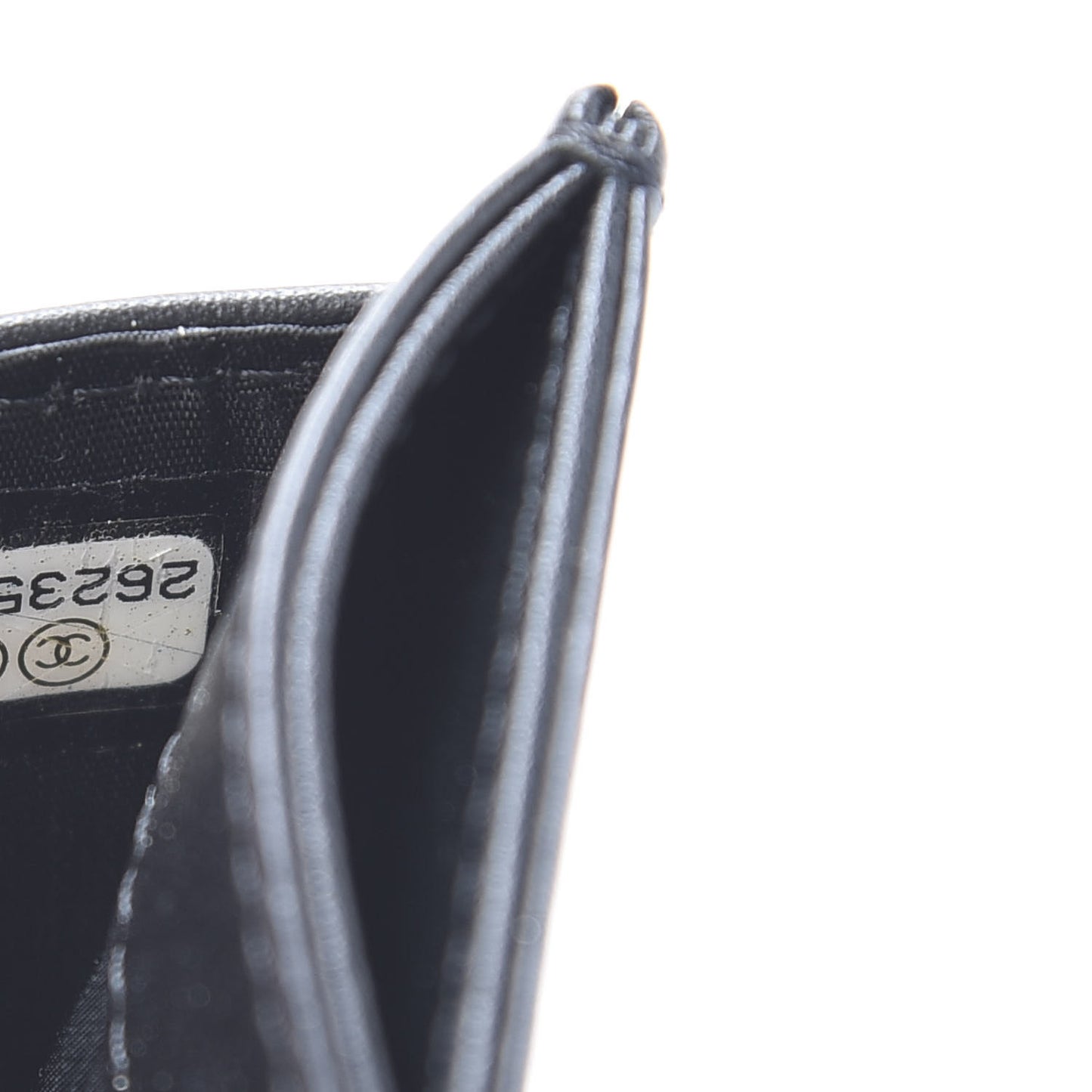 Aged Calfskin Quilted Reissue Card Holder So Black