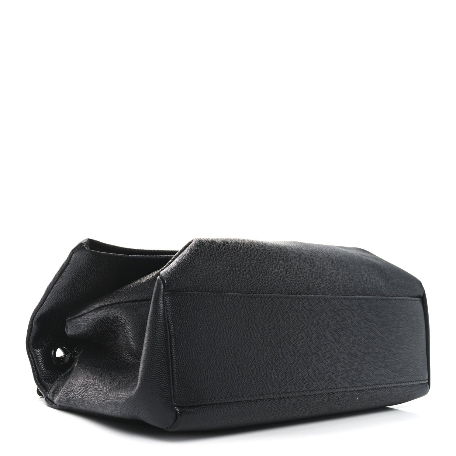 Saint Laurent Grain De Poudre Medium West Hollywood Monogram Fold-Over Black 4 of 10