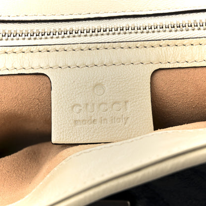 Gucci Vintage Effect Calfskin Matelasse Diagonal Small Torchon GG Marmont Shoulder Bag Blue Agata Mystic White 6 of 14