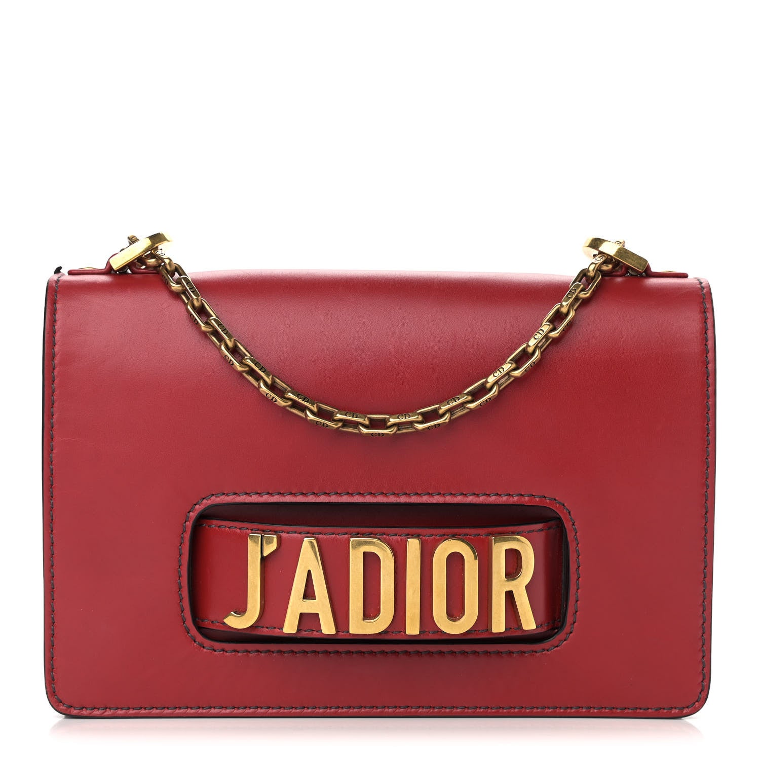 Christian Dior Calfskin J'Adior Chain Flap Bag Red 1 of 13