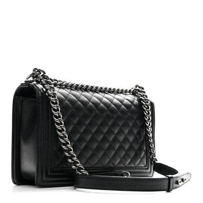 Chanel Caviar Quilted New Medium Boy Flap Black 3 of 12