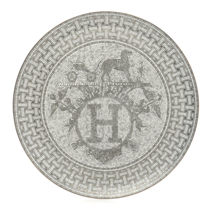 Hermes Porcelain Mosaique au 24 Platine Tart Platter 1 of 6