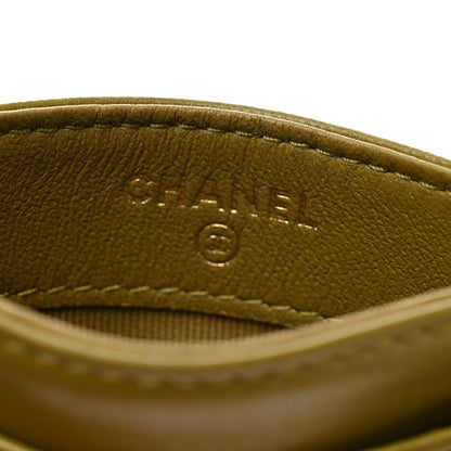 Chanel Lambskin Quilted Card Holder Light Green 6 of 9