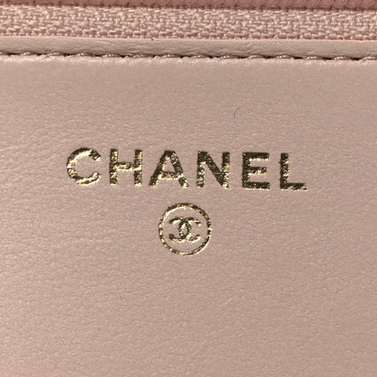Chanel Lambskin Quilted CC Pearl Crush Wallet on Chain WOC Light Pink 6 of 15