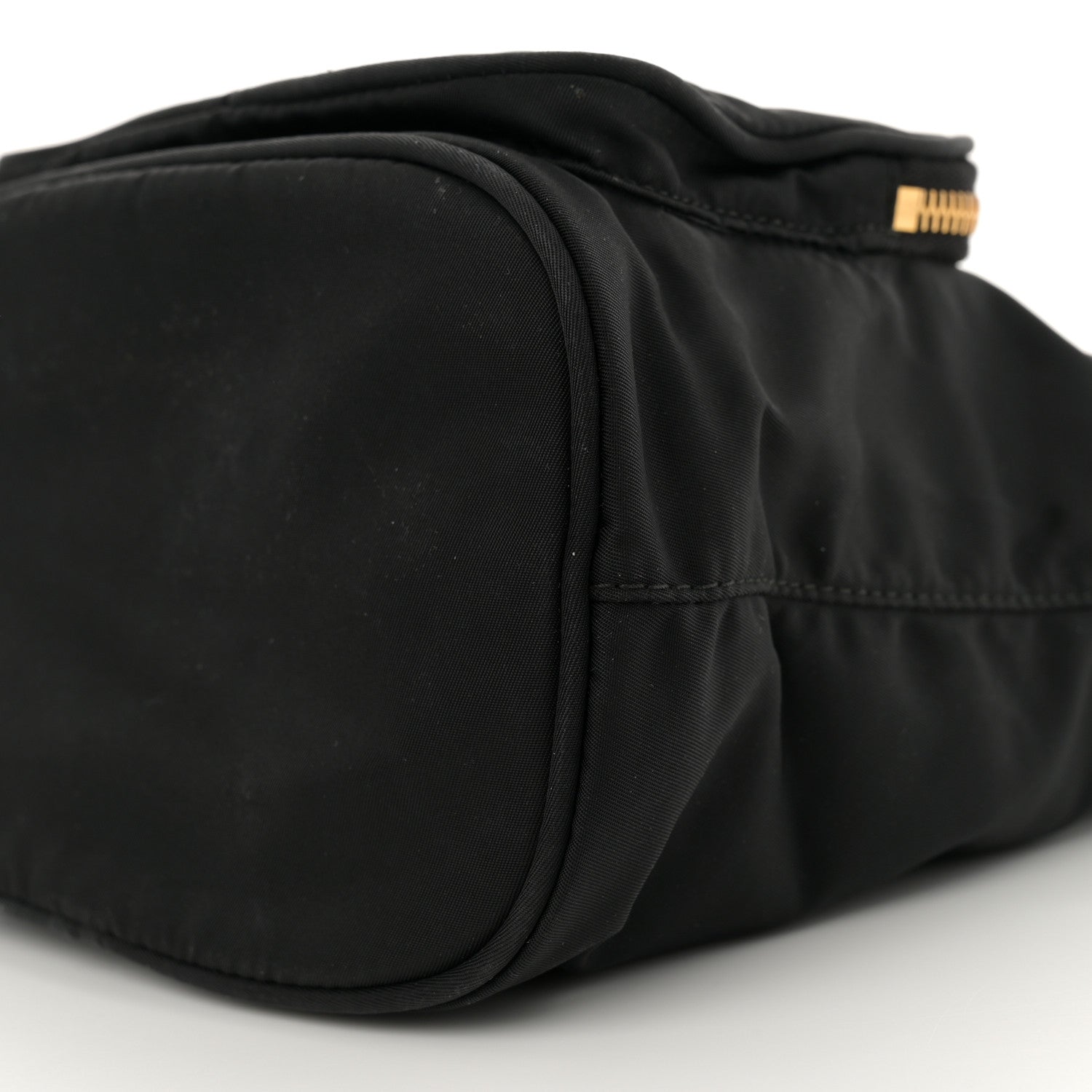 Prada Nylon Vela Saffiano Mini Bucket Crossbody Bag Black 10 of 10