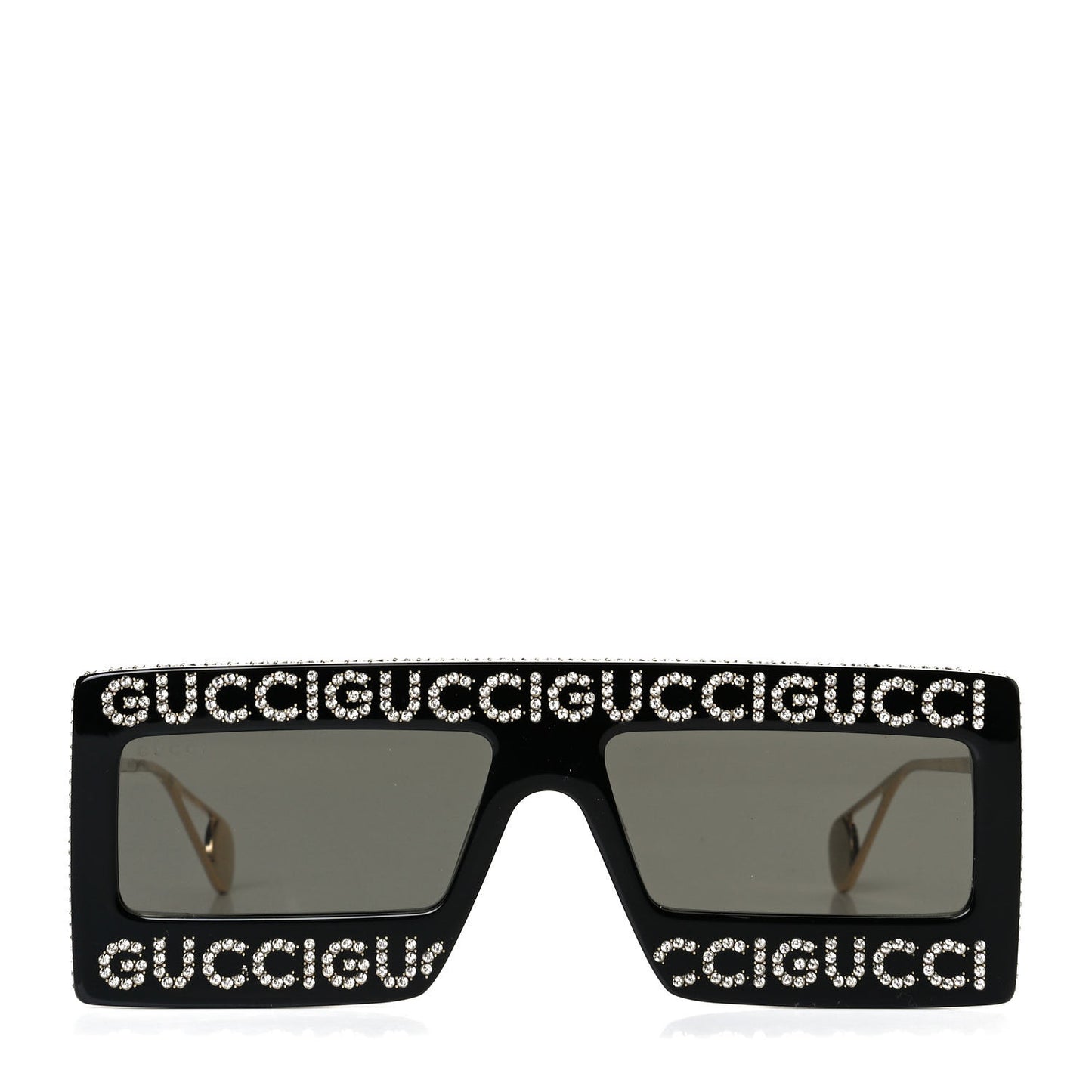 Acetate Crystal Mask-Frame Sunglasses GG0431S Black