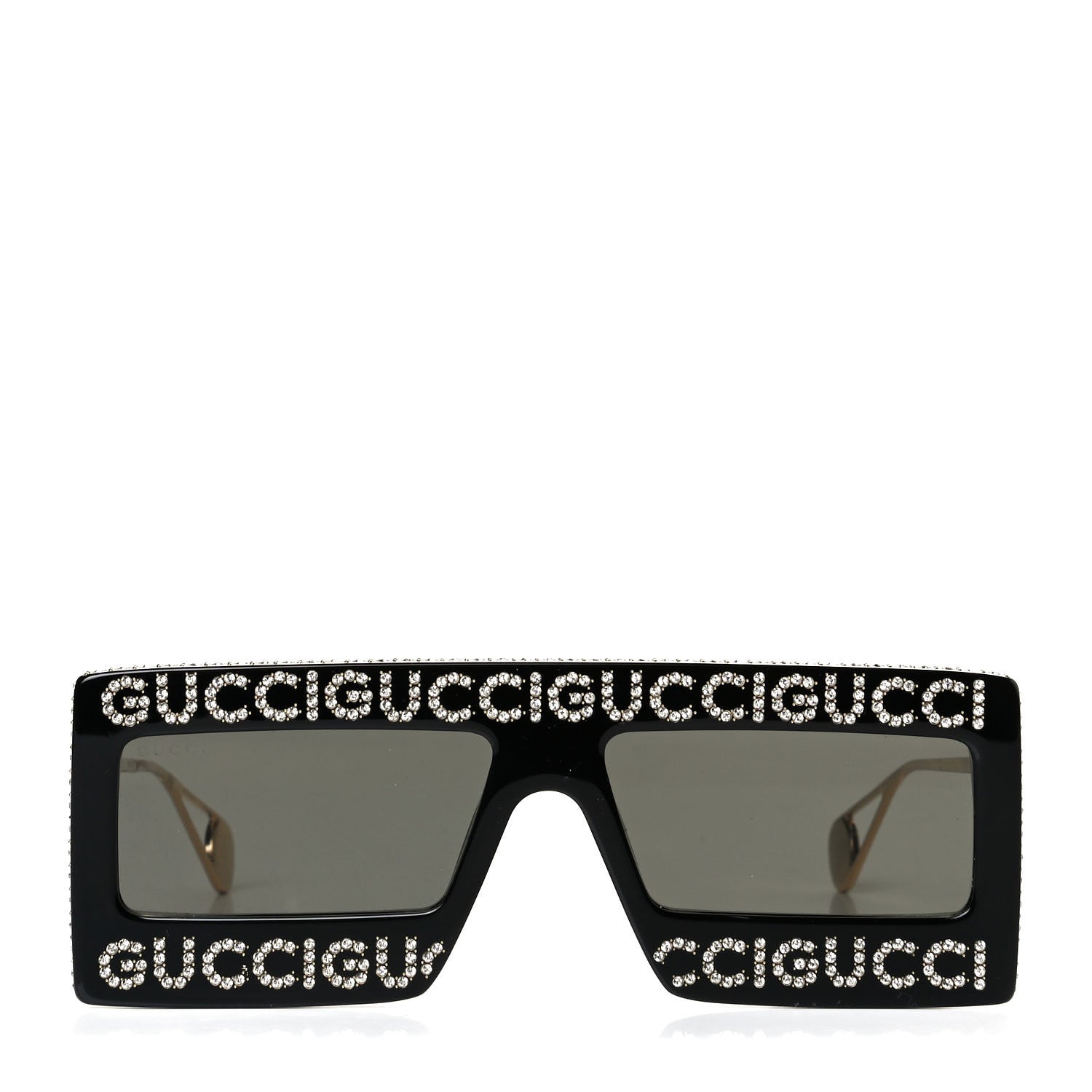 Gucci Acetate Crystal Mask-Frame Sunglasses GG0431S Black 2 of 6