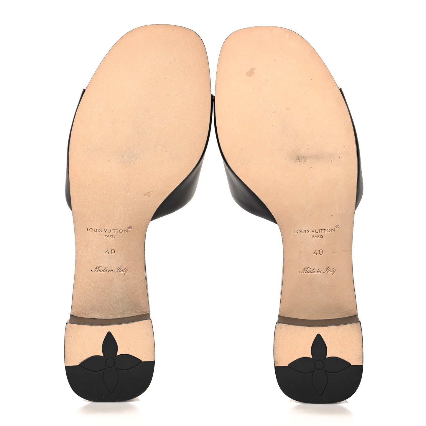 Calfskin LV Capri Mules 40 Black