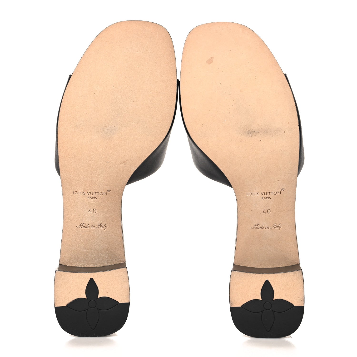 Louis Vuitton Calfskin LV Capri Mules 40 Black 6 of 10