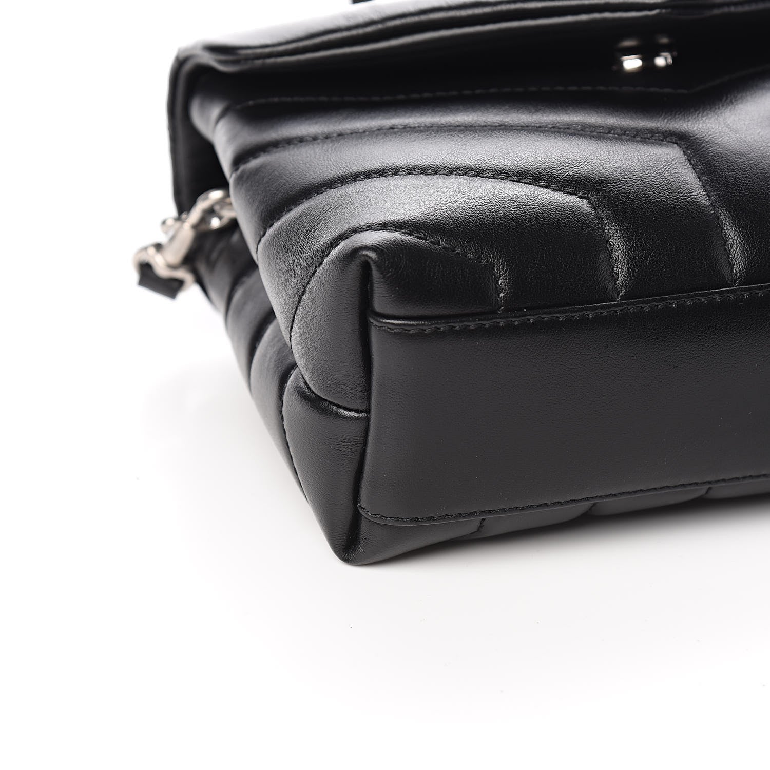 Saint Laurent Calfskin Y Quilted Monogram Toy Loulou Crossbody Bag Black 8 of 10
