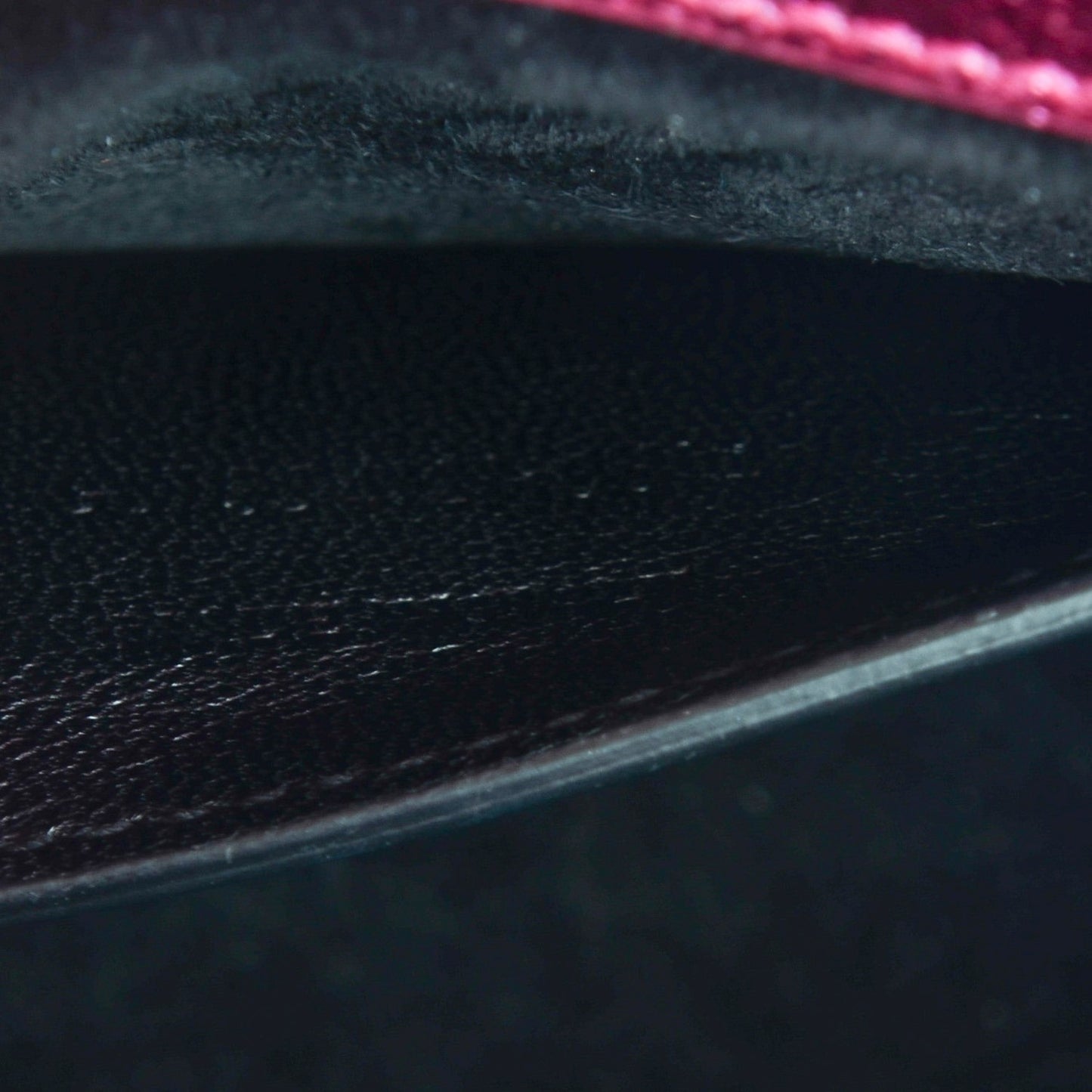 Metallic Calfskin Small Classic Monogram Satchel Fuchsia