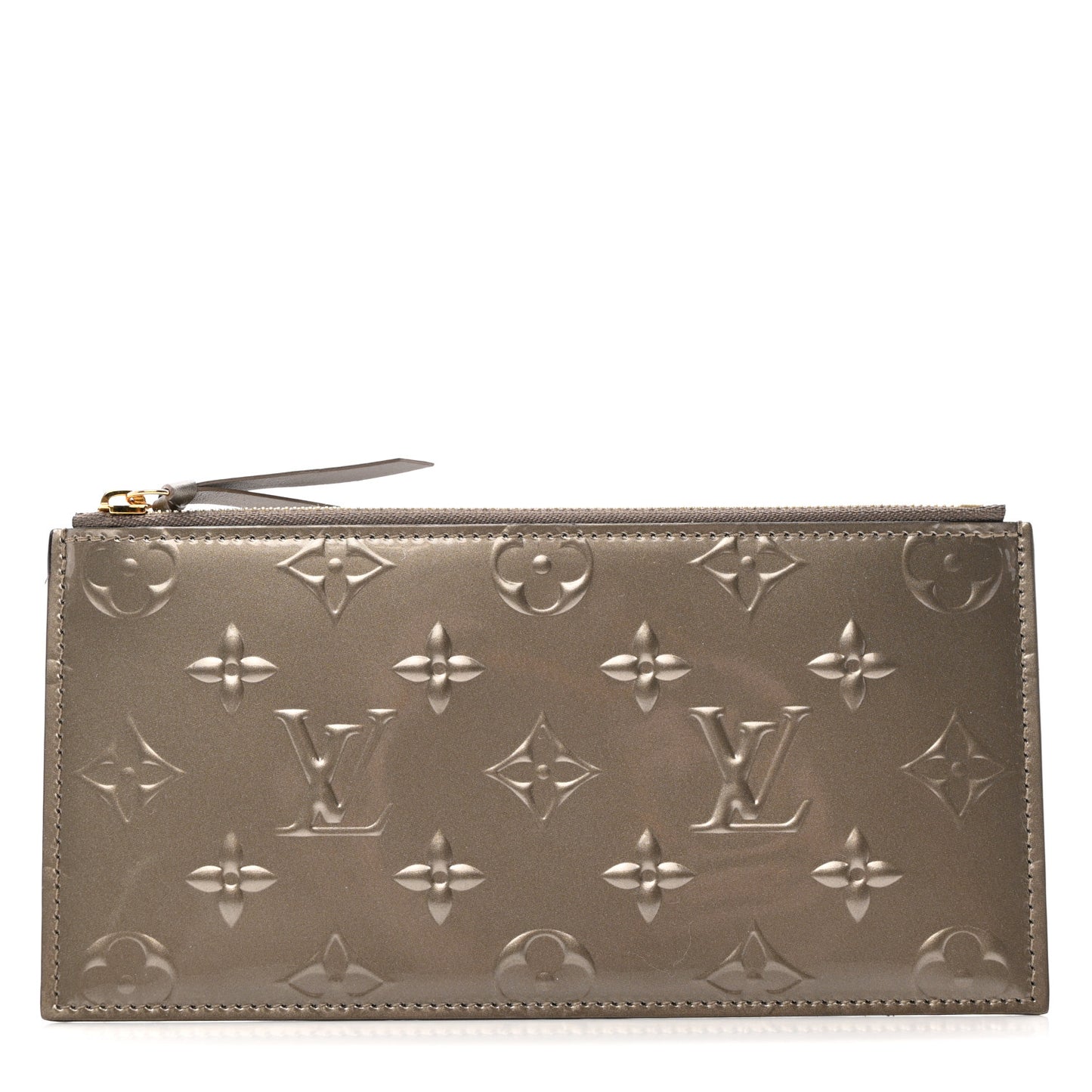 Vernis Felicie Chain Wallet Zippered Insert Champagne Metallise