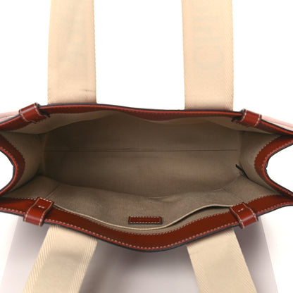 Chloe Calfskin Medium Woody Ribbon Tote Sepia Brown 5 of 10
