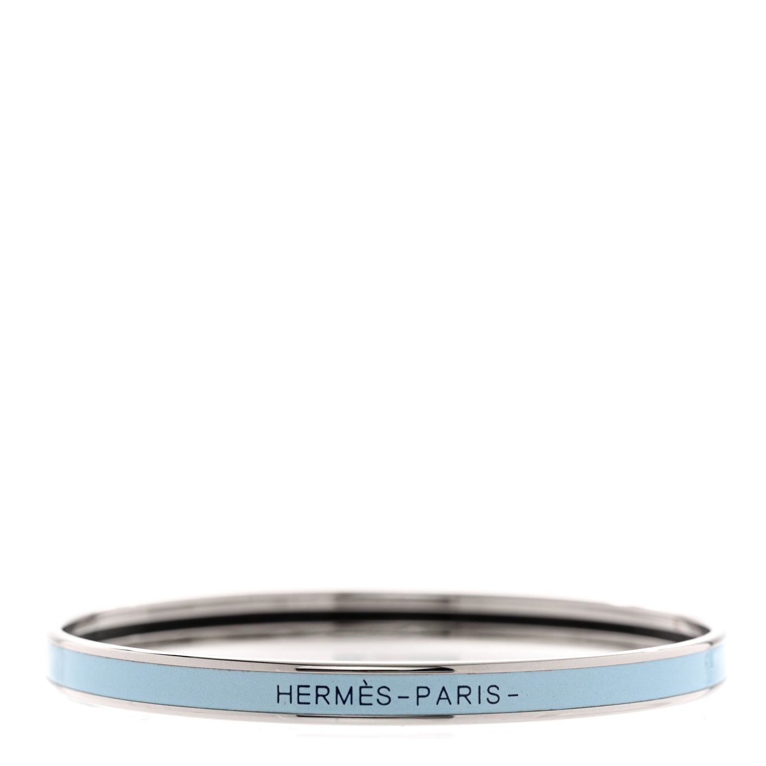 Hermes Enamel Printed Extra Narrow Uni Bracelet 65 Bleu Polaire 1 of 6