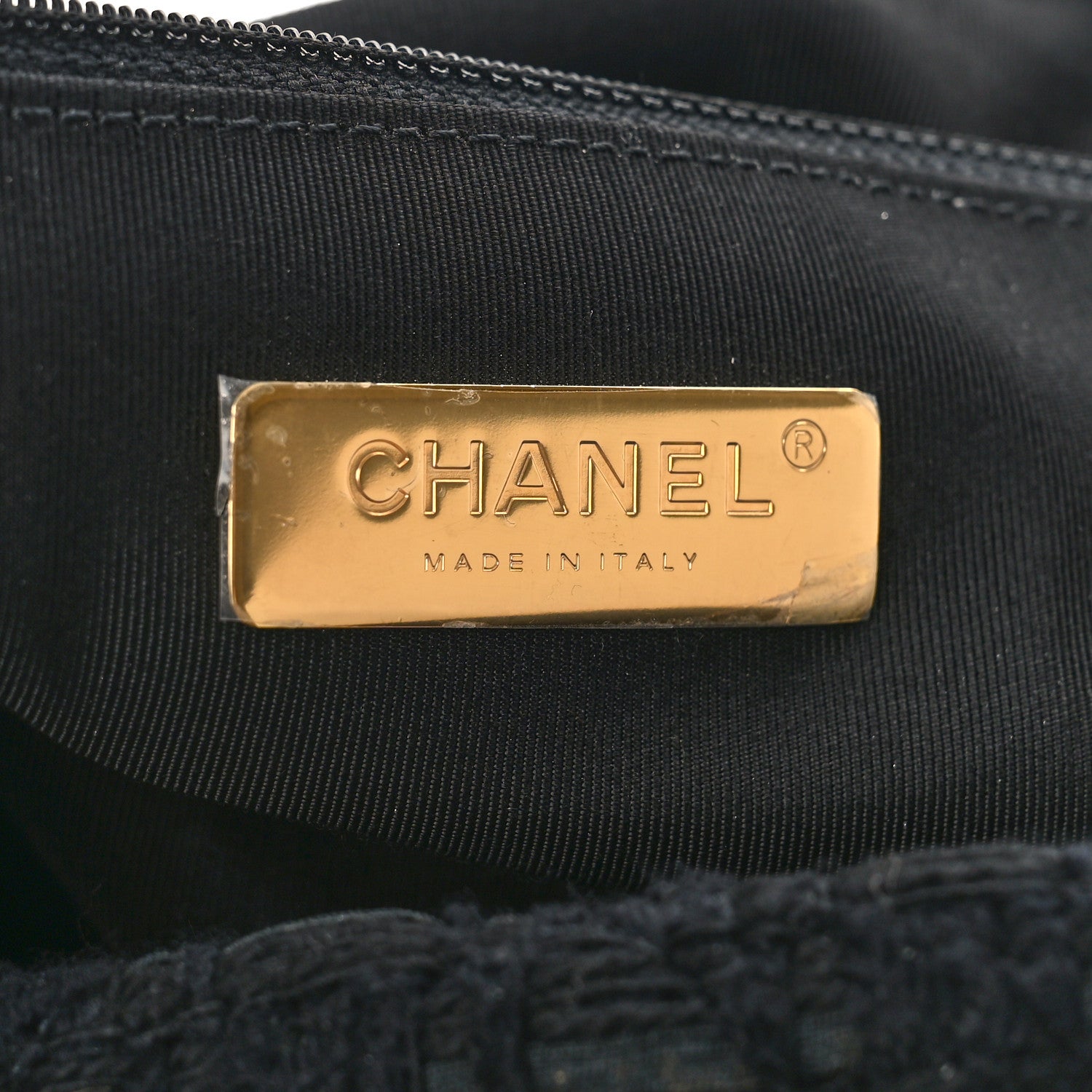 Chanel Tweed Quilted Maxi Chanel 19 Flap Black Navy Gold 6 of 9