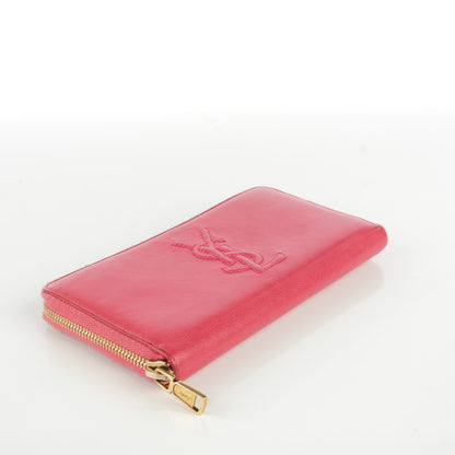 Saint Laurent Chevre Belle De Jour Zip Around Wallet Pink 4 of 9