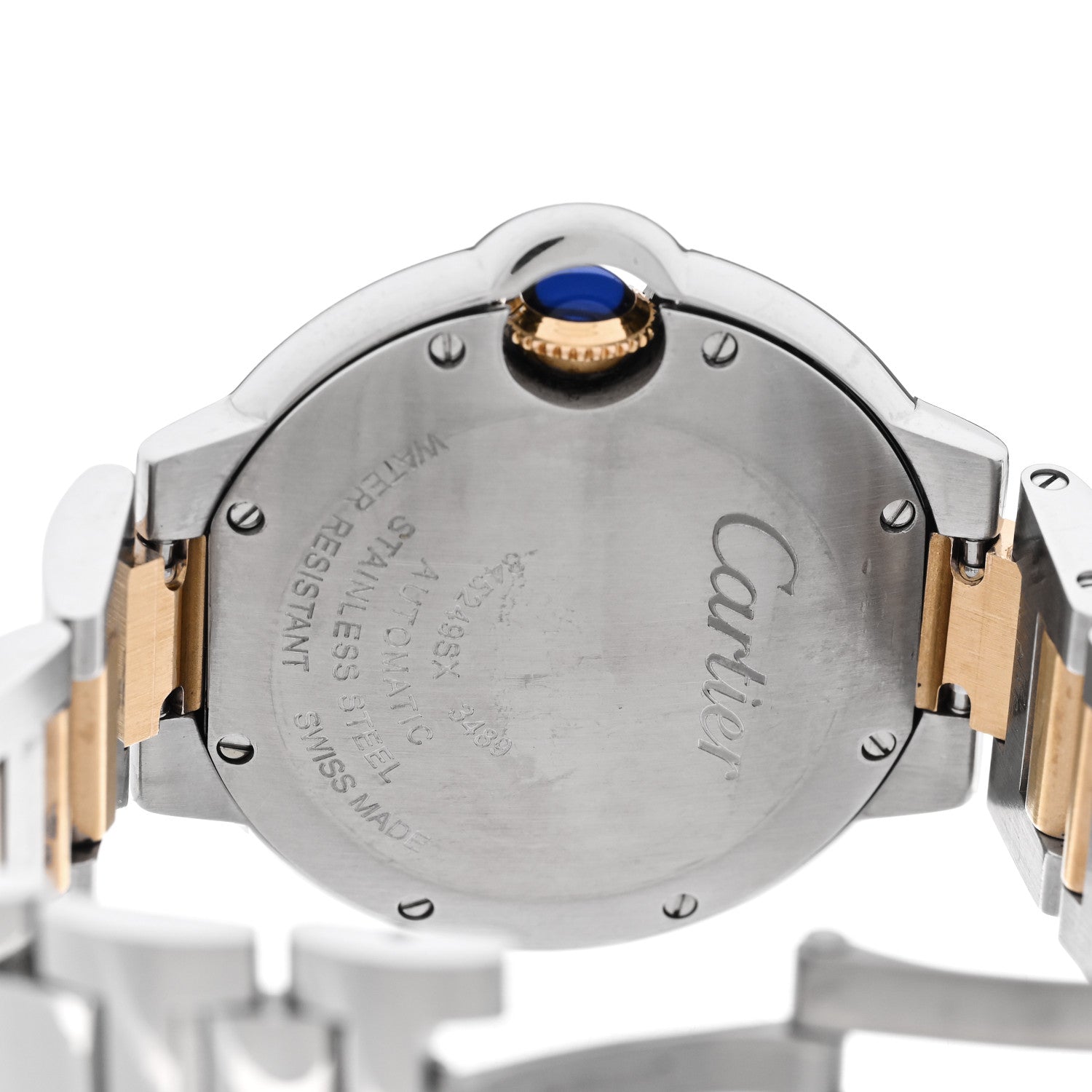 Cartier Stainless Steel 18K Yellow Gold Diamond 33mm Ballon Bleu De Cartier Automatic Watch 4 of 4