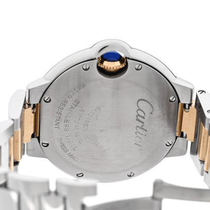 Cartier Stainless Steel 18K Yellow Gold Diamond 33mm Ballon Bleu De Cartier Automatic Watch 4 of 4