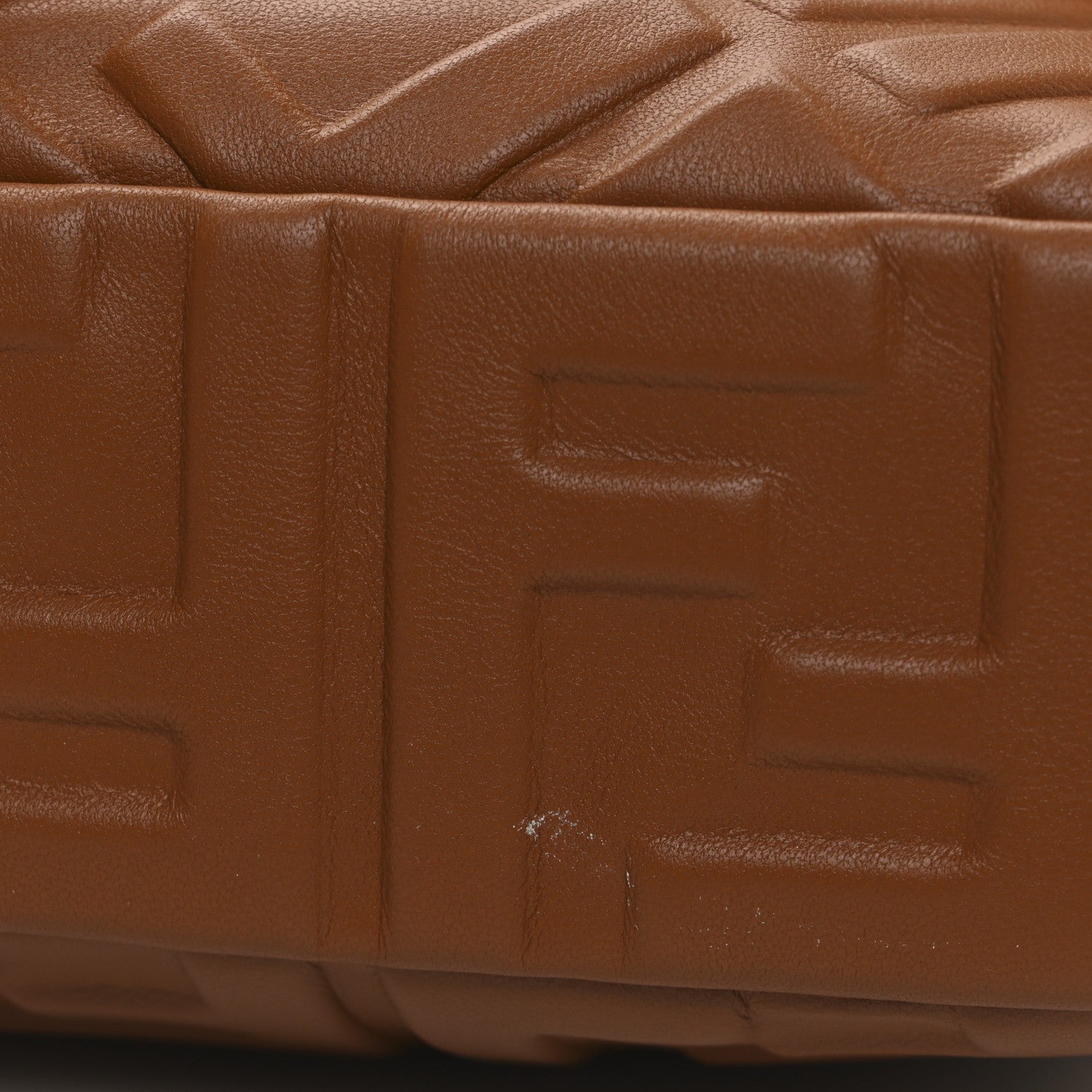 Fendi Nappa FF 1974 Embossed Baguette Brandy 1741362 – FASHIONPHILE