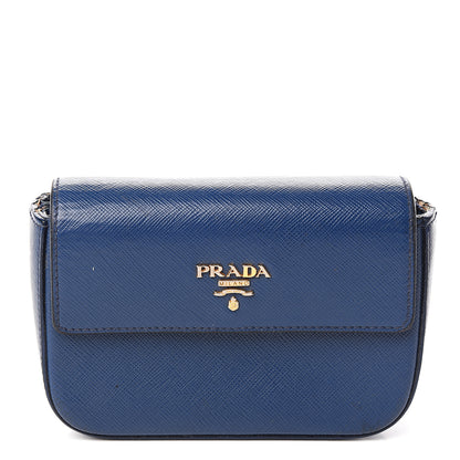 Prada Saffiano Box Clutch Bleuette 1 of 11