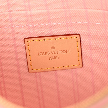 Louis Vuitton Damier Azur Neverfull MM GM Pochette Rose Ballerine 6 of 7