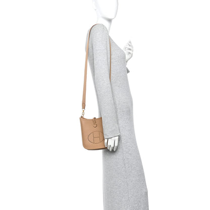 Hermes Taurillon Clemence Amazone Evelyne TPM Chai 2 of 11