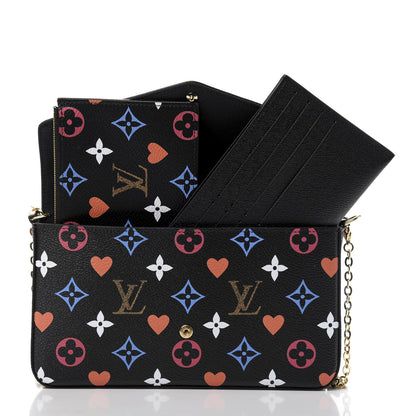 Louis Vuitton Game On Felicie Chain Wallet Black 9 of 11