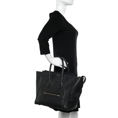 Celine Smooth Calfskin Mini Luggage Black 2 of 15