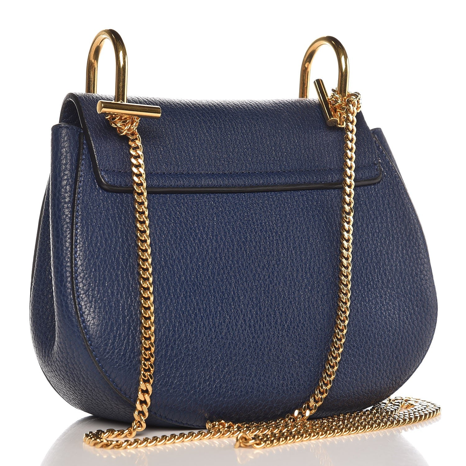 Chloe Grained Lambskin Mini Drew Shoulder Bag Royal Navy 3 of 6